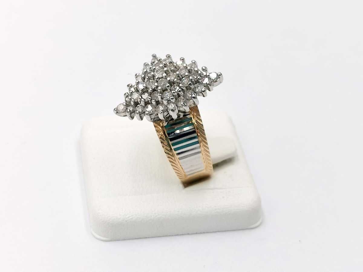 pierścionek złoto diamenty brylanty 1,08 ct 6,21 g certyfikat g841