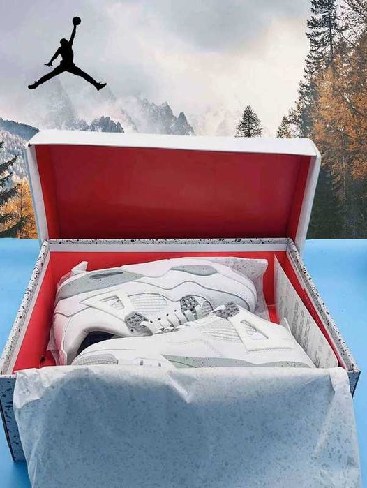 Buty do biegania Jordan_4_Retro_White_Oreo Rozmiar 36