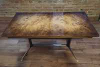 Stół  drewniany SWARZĘDZ rozkładany meble PRL wysoki połysk