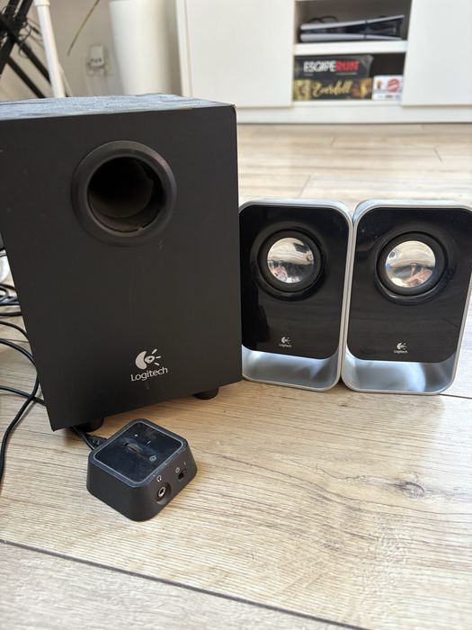 Logitech głośniki 2.1 z subwooferem – sprawne, kompletne