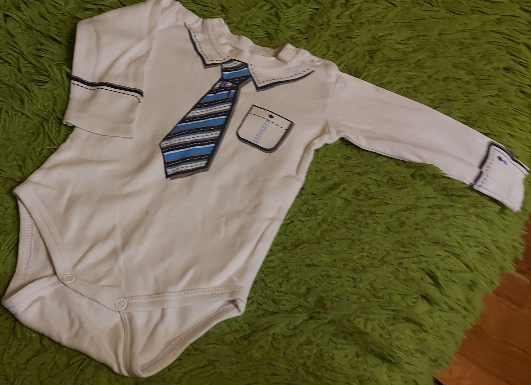 Body na długi rękaw eleganckie z krawatem dla chłopca 86