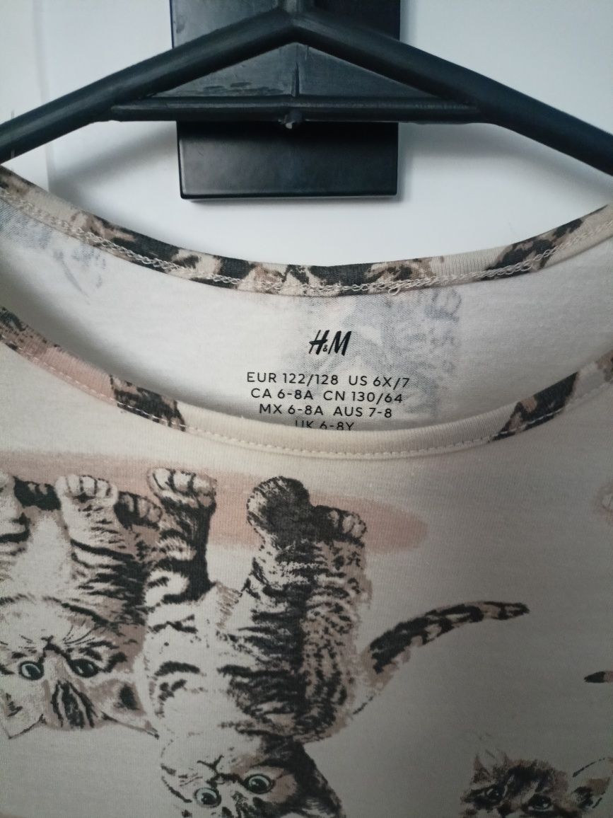 Koszulki z długim rękawem H&M 122/128 4 szt