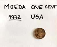 Moeda One Cent 1972 Estados Unidos da América