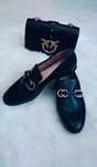 Czarne mokasyny loafersy damskie z ozdobą 38 H&M
