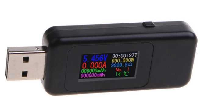 KEWEISI KWS-MX18 цветной USB Тестер для повербанков, блоков питания