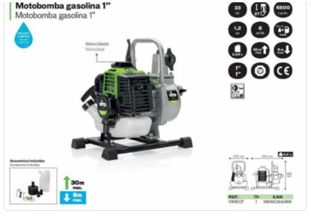 Motobomba gasolina 2T - 33cc VITO