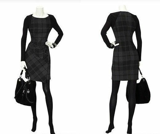 Karen Millen rozmiar M sukienka w kratę damska z wełną