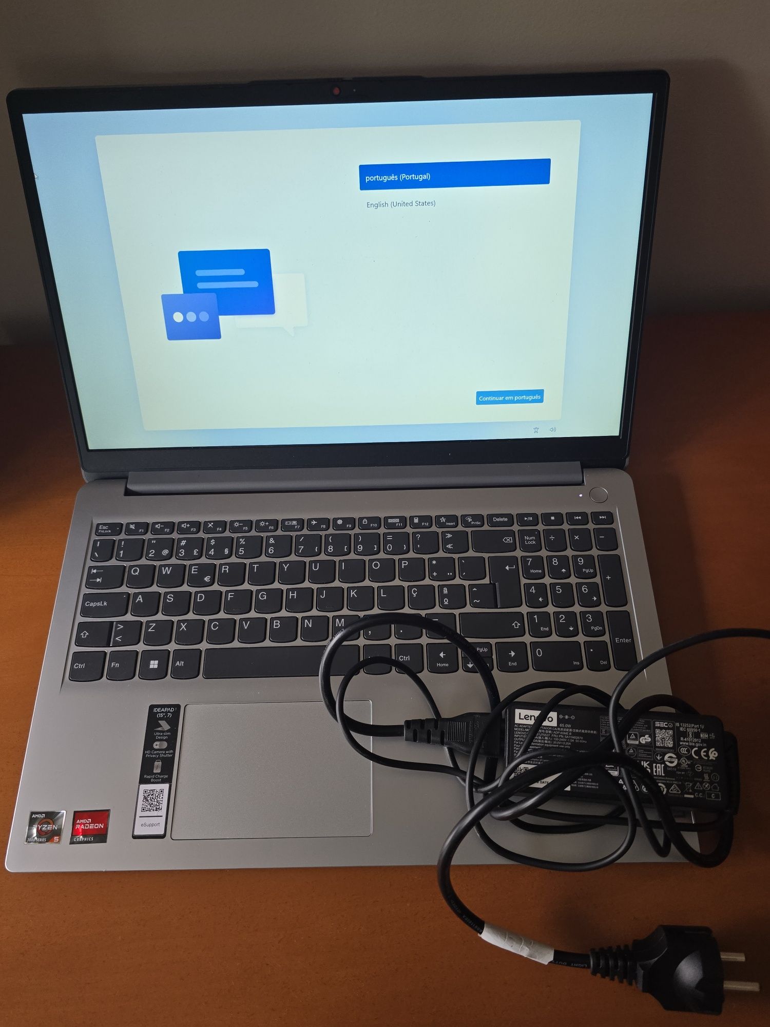 Portátil Lenovo ideapad 15"