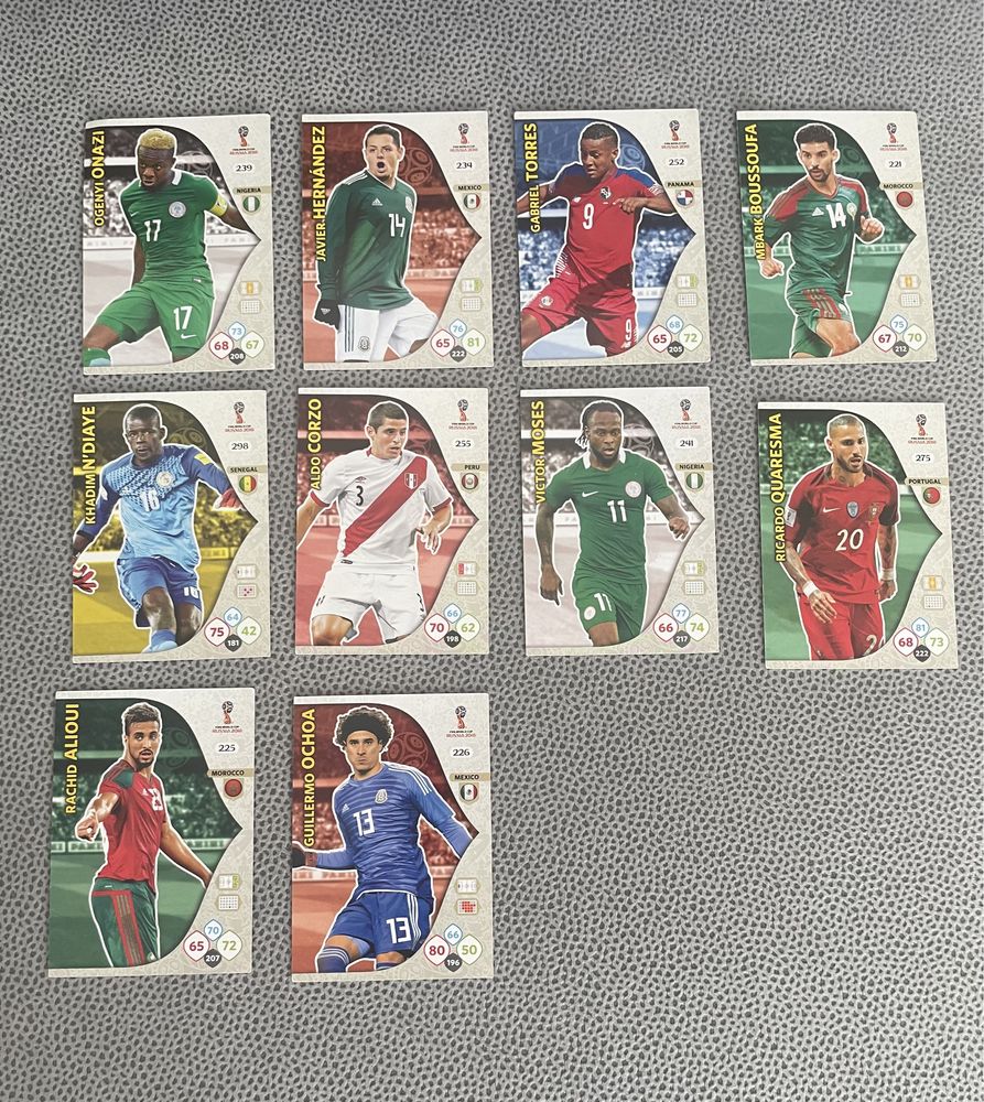Karty piłkarskie 10 sztuk - FIFA World Cup