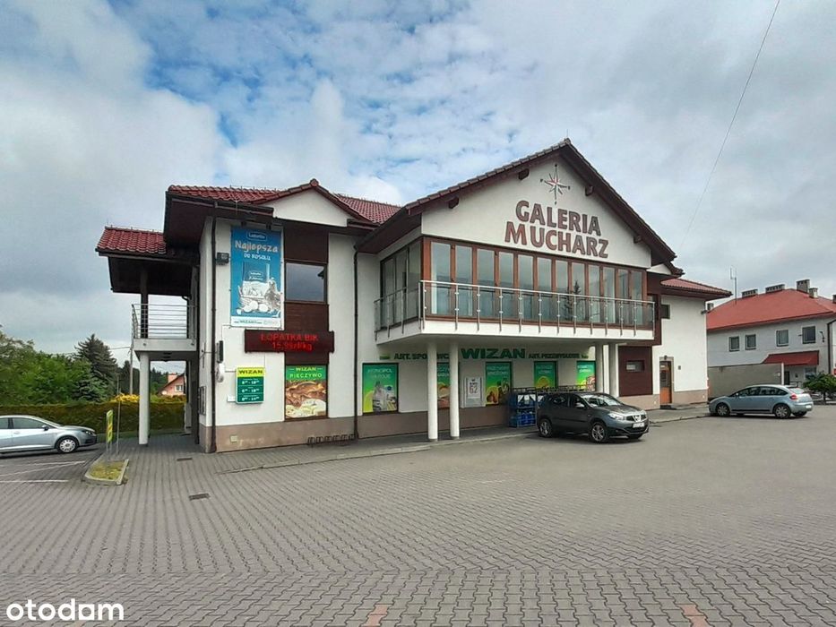 Lokal 275 m² – centrum Mucharza – handel, usługi, gastronomia, parking