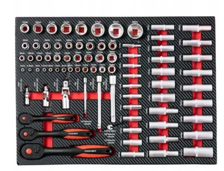 Szafka warsztatowa wózek narzedziowy 262el mocna klucze płaskie z grze