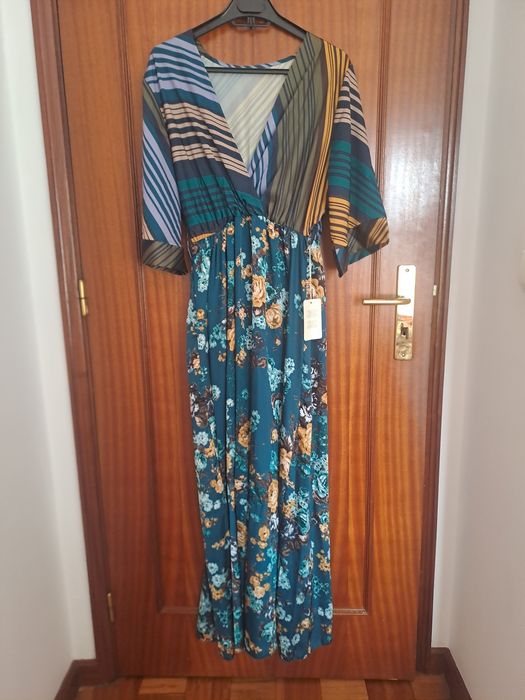 Vestido comprido estampado