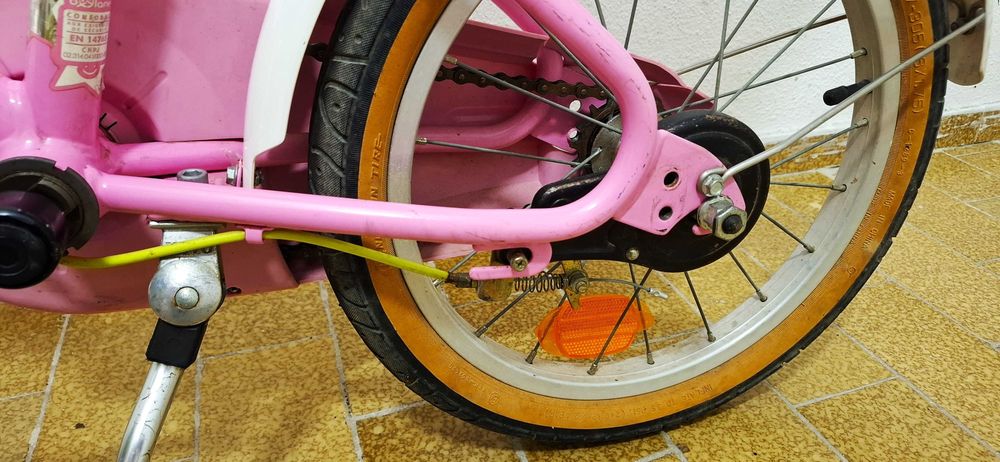 Bicicleta rosa Princess 16" com cadeirinha de boneca