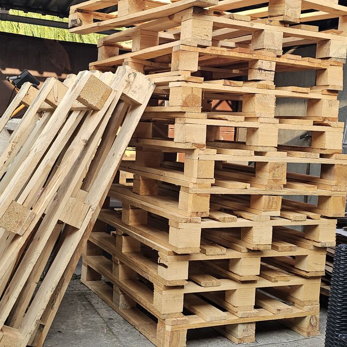 100 szt paleta 120x80 w bardzo dobrym stanie, raz użyte z dostawą