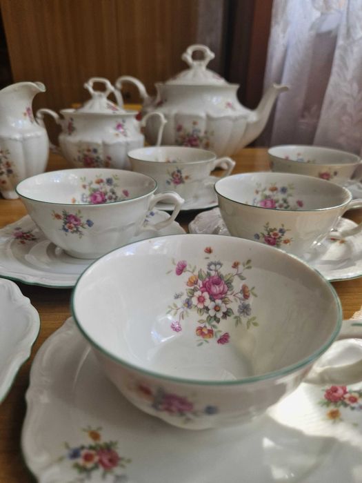 Porcelana Tielsch Wałbrzych - 6-osobowy zestaw kawowy