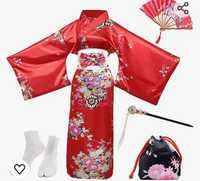 PLULON 5 sztuk japońska szata gejsza Yukata kimono kwiat satynowy sz