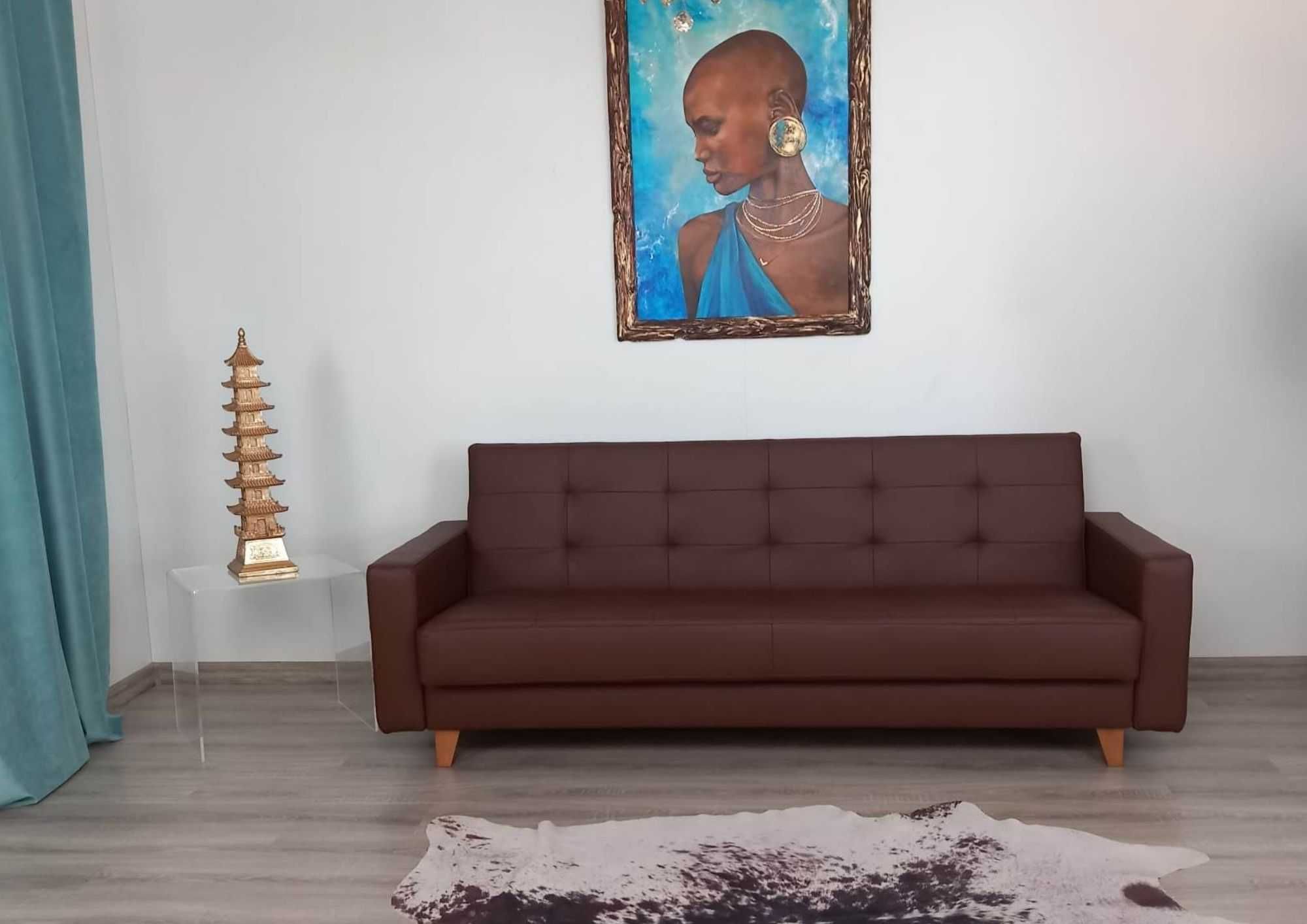 Sofa ANGELA w stylu LOFT naturalna skóra