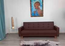 Sofa ANGELA w stylu LOFT naturalna skóra