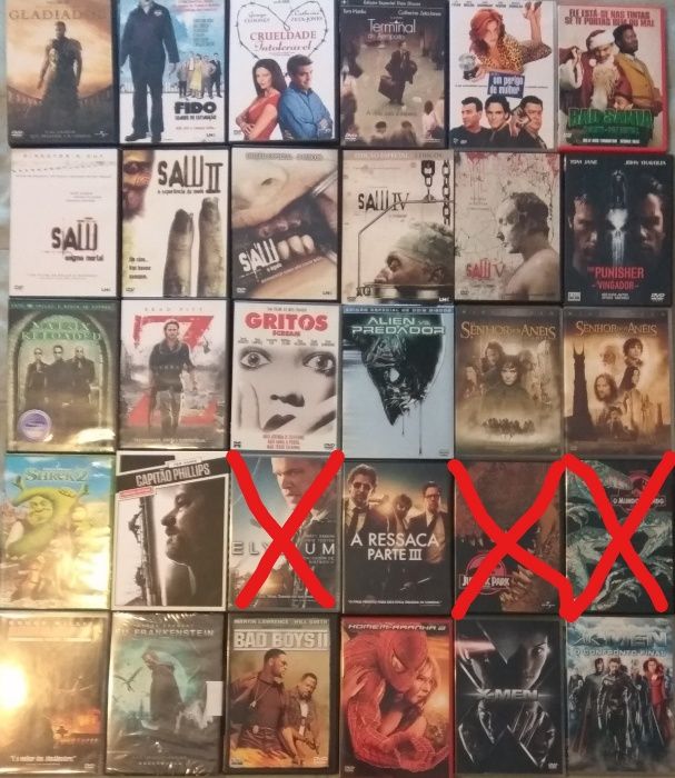 27 Filmes em DVD (vendo a unidade 3€ cada)