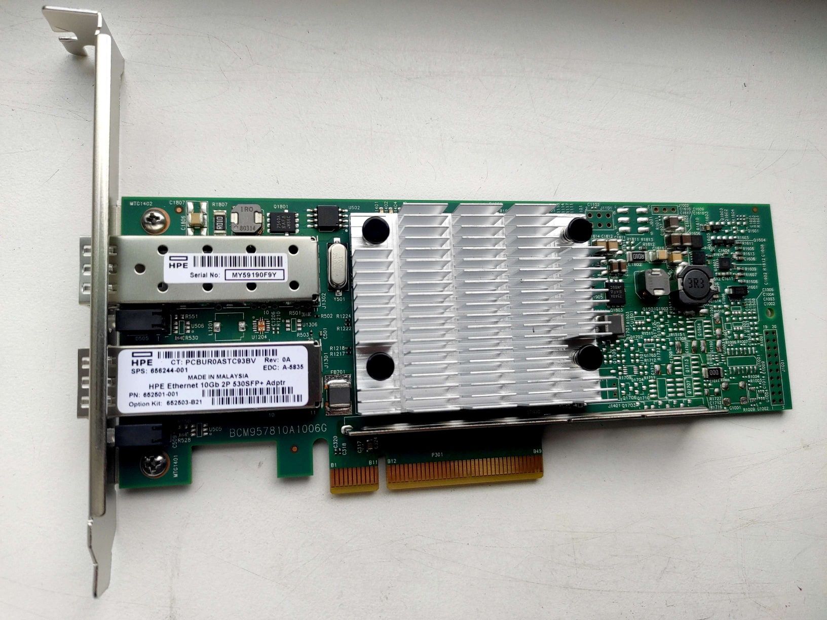 Mepeжeвий aдaптep 10G EthernetHP 2-Port SFP+ High