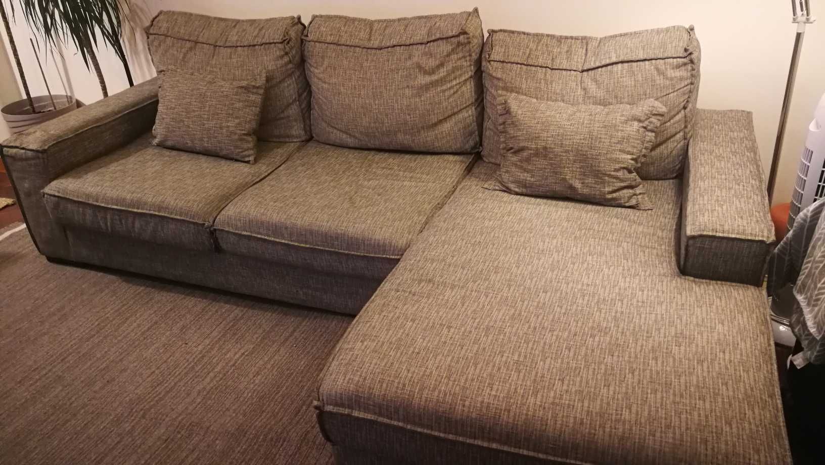 Sofá 3 lugares com chaise longue - Baixamos o Preço!