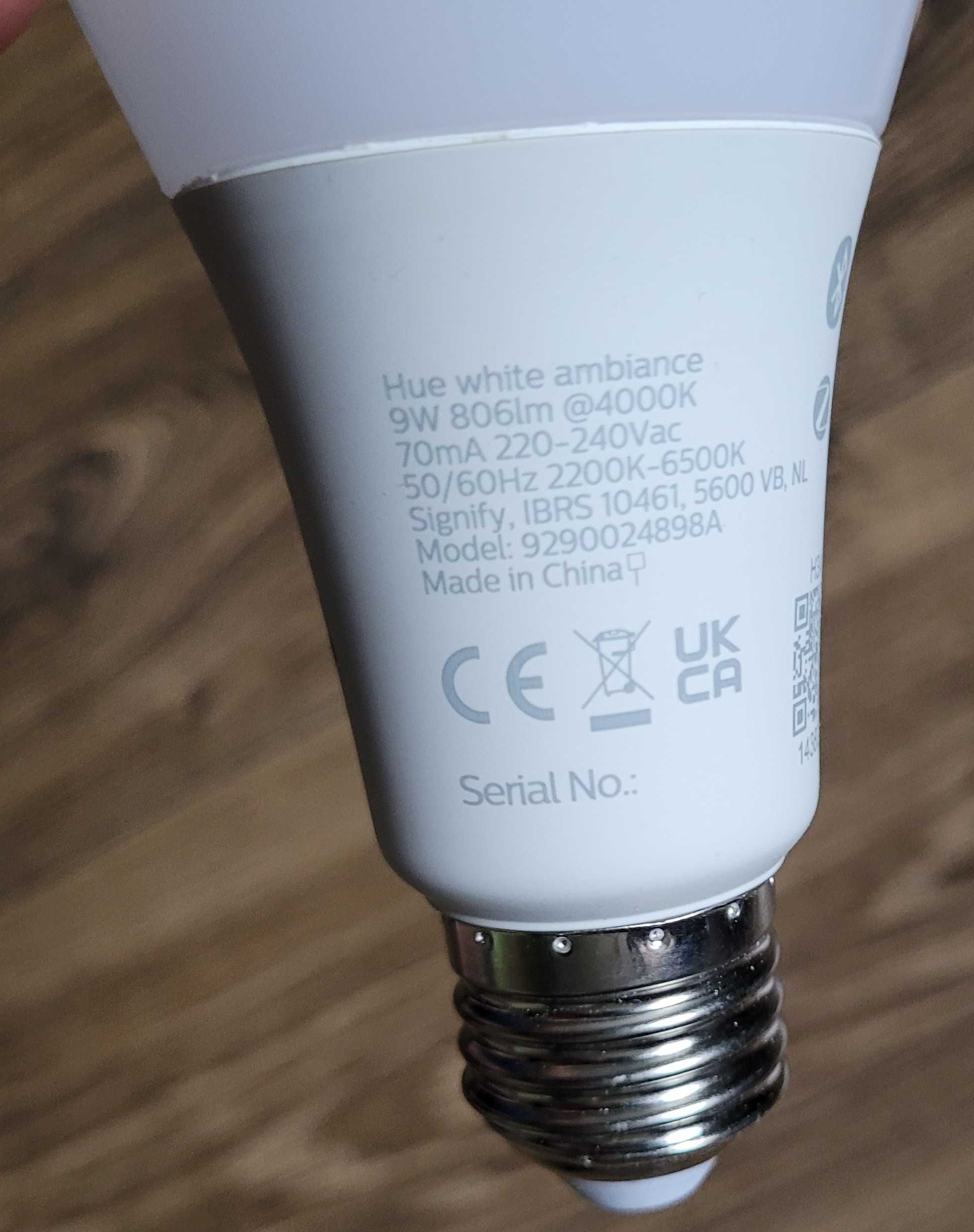 żarówka Philips Hue 800 White ambiance E27 806lm 9W nieużywana