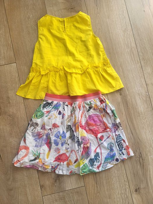 Prześliczny zestaw koszulka + spódniczka zara h&m r.116 j.nowe