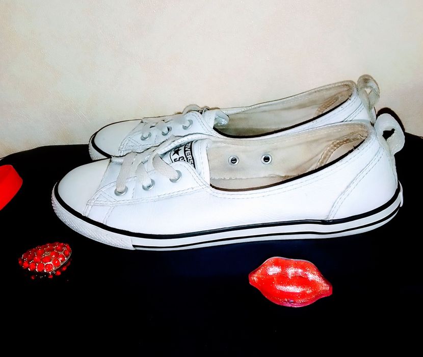 Кожаные кеды Converse All Star Original, шлепанцы CROCS. Размер 37.5