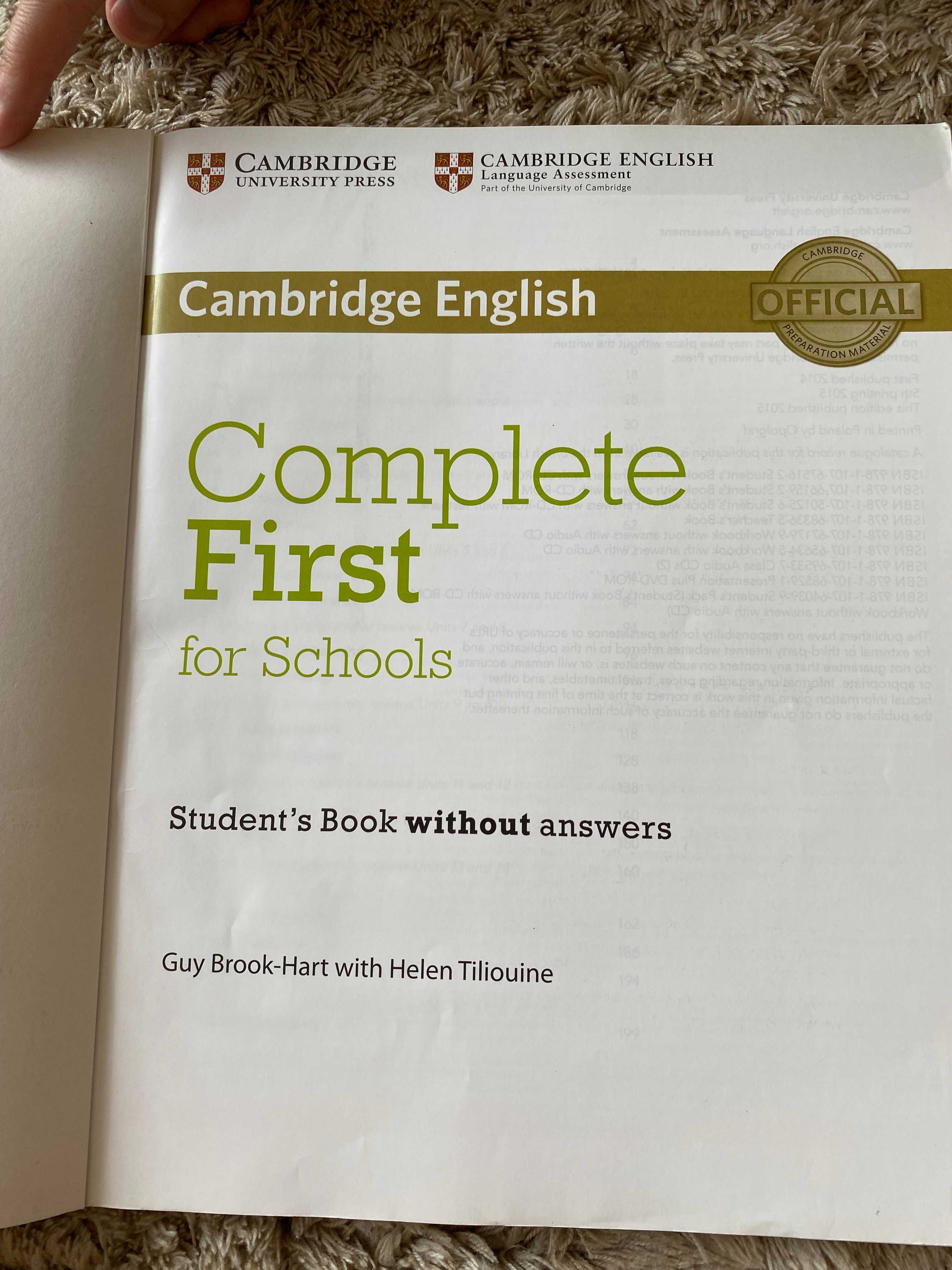 Cambridge English Complete First for School