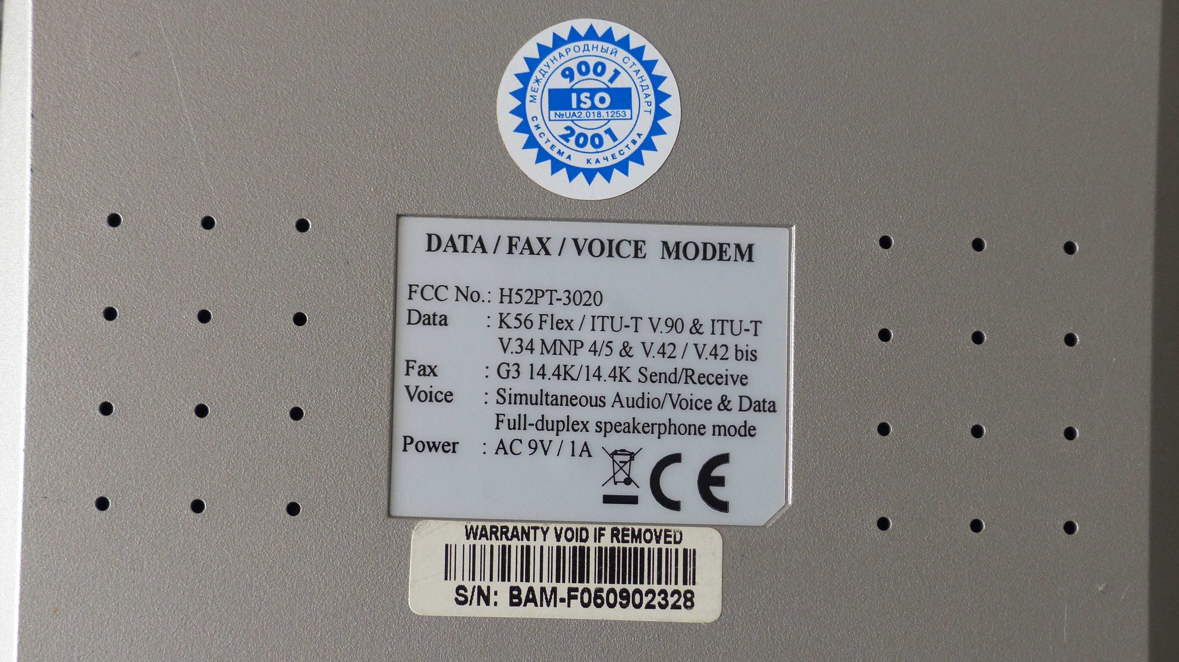 Факс модем Asotel GVC R21 VECTOR (H52PT-3020) Б/В  практично новий