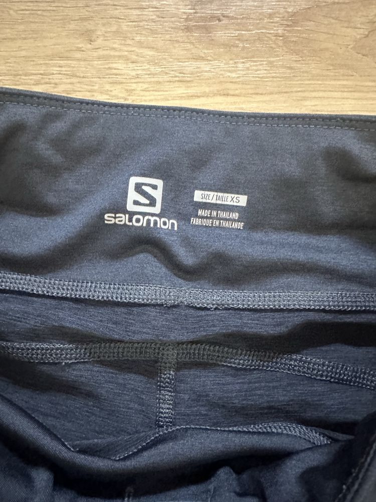 Salomon- legginsy funkcyjne XXS, narty, snowboard