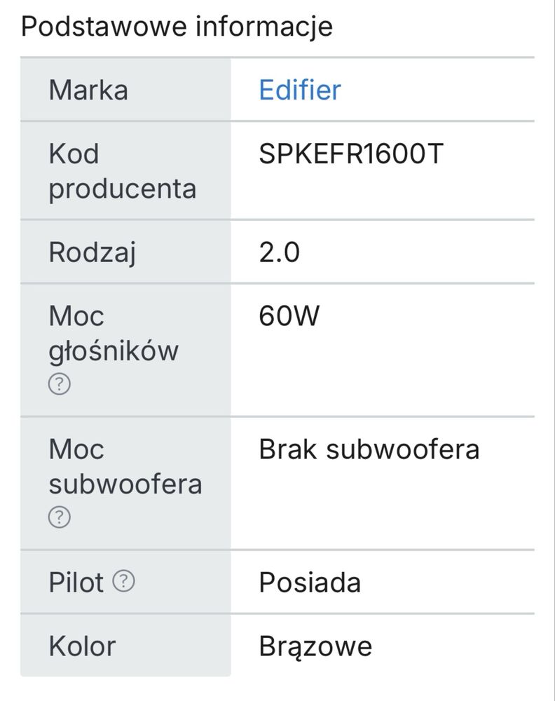 Edifier 1600T jak nowe