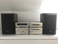 Wieża Technics HD301, audio, wzmacniacz, radio, cd, kolumny