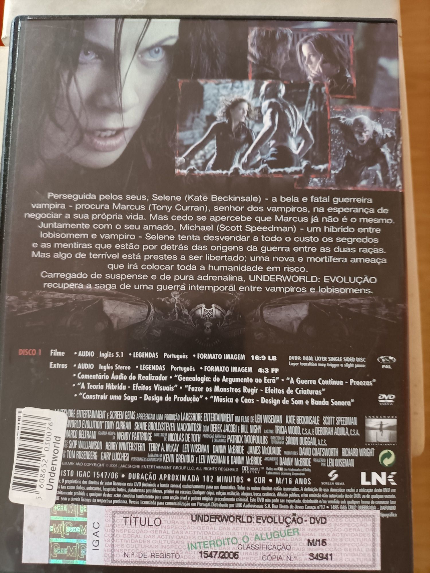 DVDs Underworld evolução & submundo
