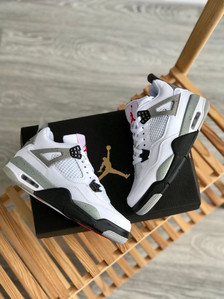 Buty Nike Air Jordan Retro 4 White Cement 36-45 męskie trampki