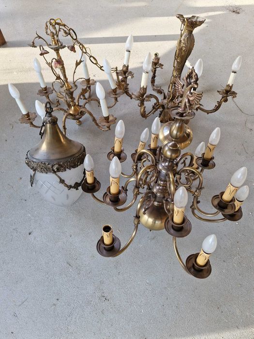 Żyrandole mosiężne lampy