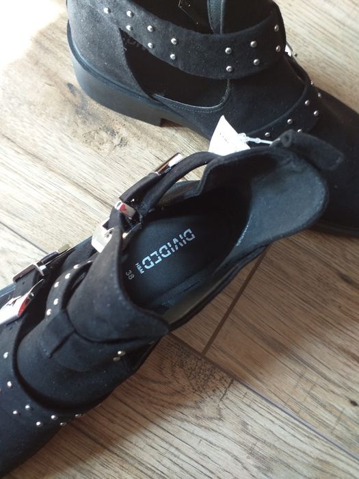 Botki zamszowe czarne