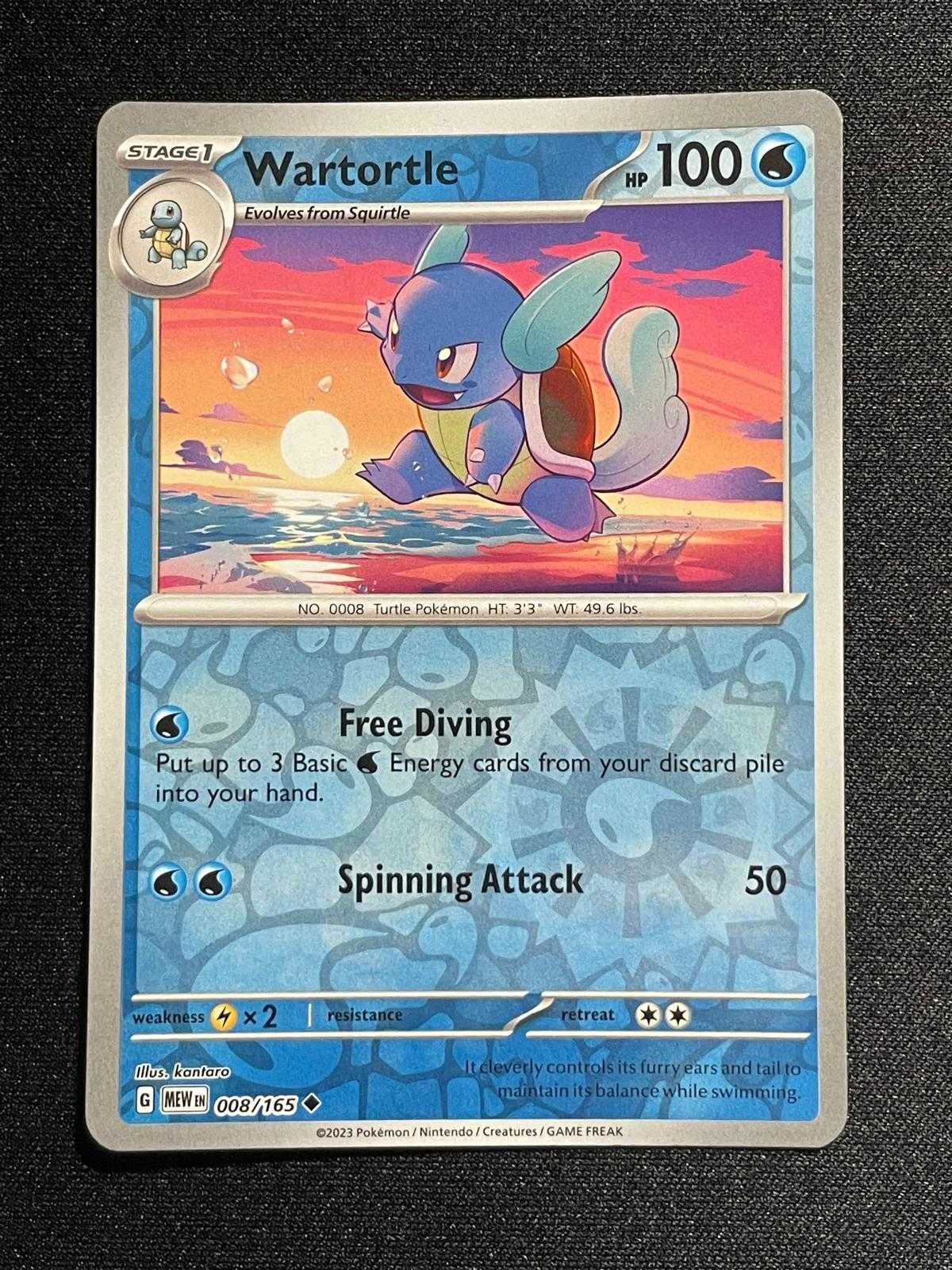 Carta Pokémon Wartortle 8/165 Scarlet & Violet 151