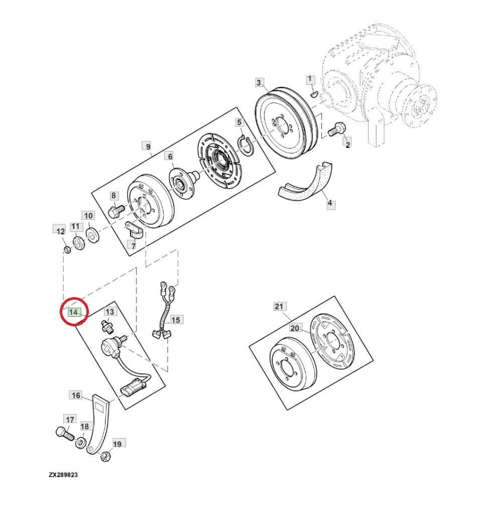 Szczotkotrzymacz sprzęgła elektromagnetycznego JOHN DEERE AH162068