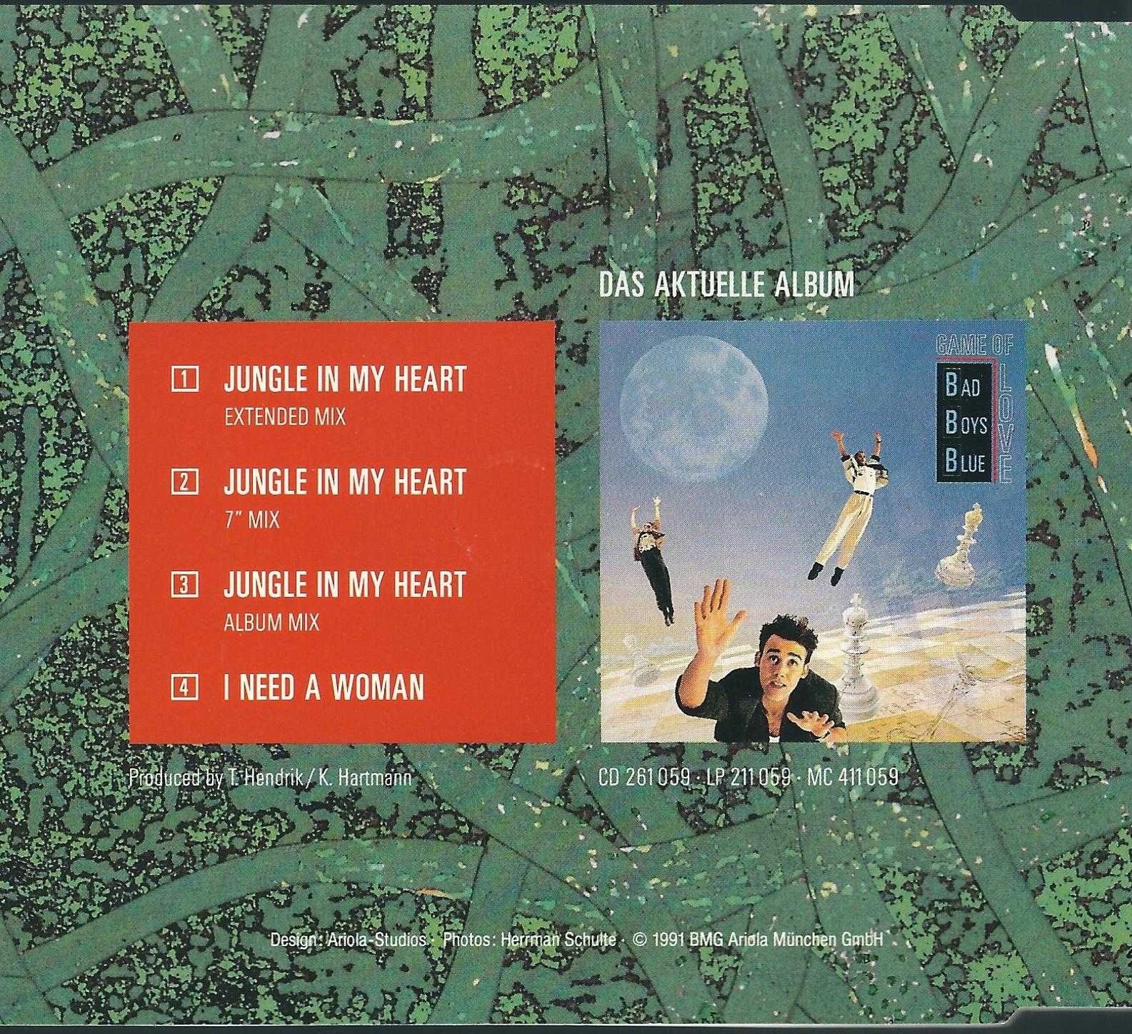 Maxi CD Bad Boys Blue - Jungle In My Heart (1991) (Coconut)