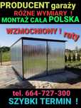 Garaż blaszany Blaszak Garaże MONTAŻ GRATIS! Cały Kraj  SZYBKI TERMIN