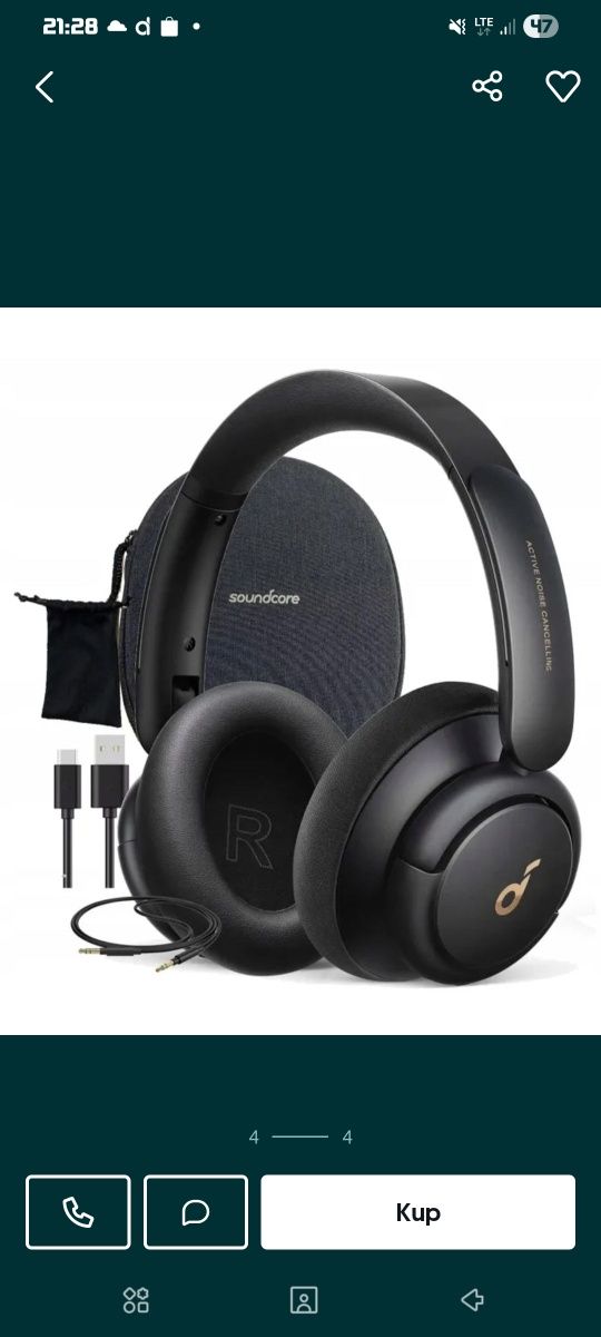 Słuchawki bluetooth Soundcore Q30 Upgraded ANC Nowe w folii