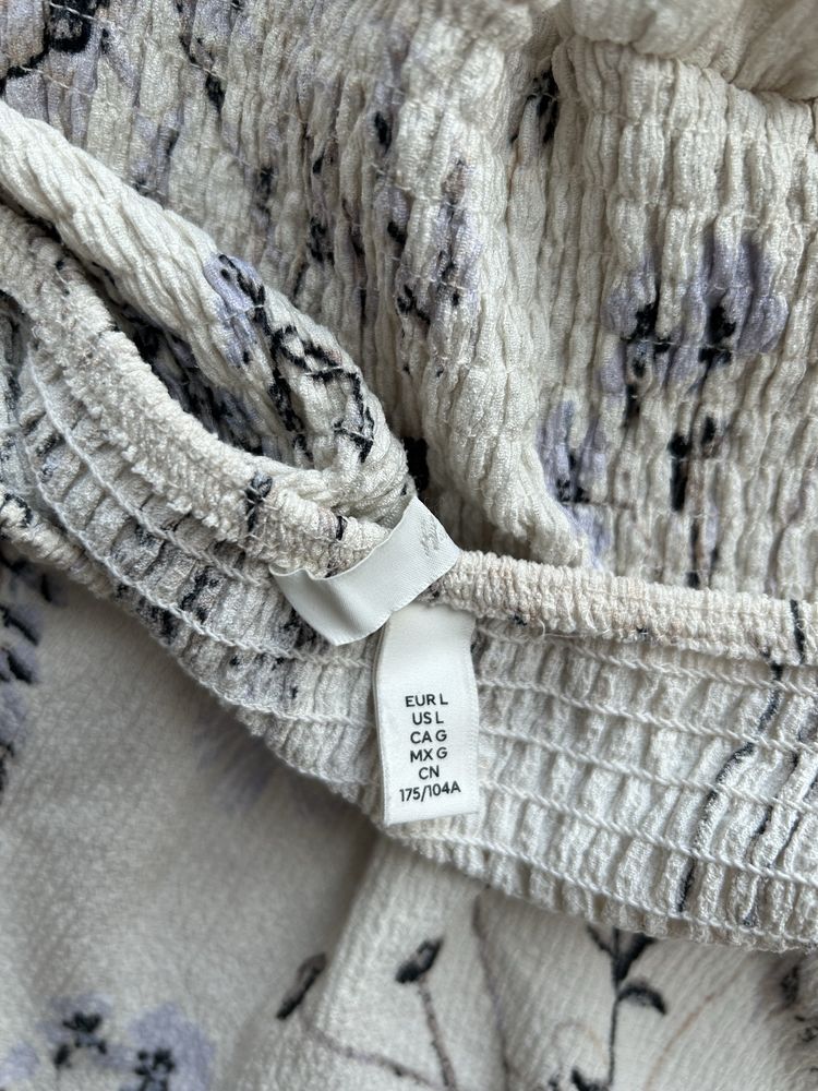 Sukienka z marszczeniem H&M dekolt karo rękaw letnia dziewczęca