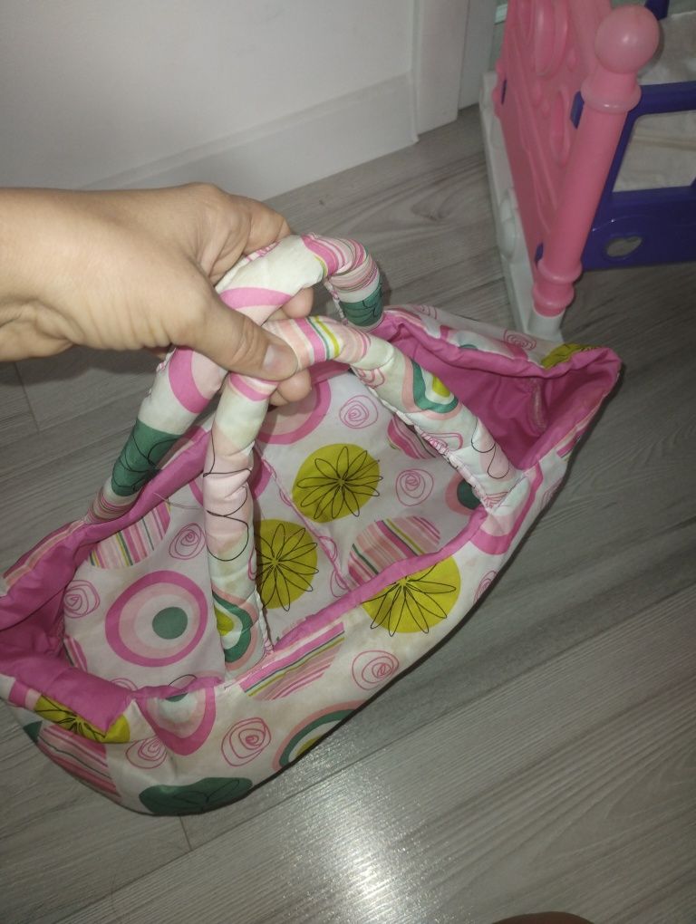 Kołyska i nosidełko dla lalki+plecak ELSA