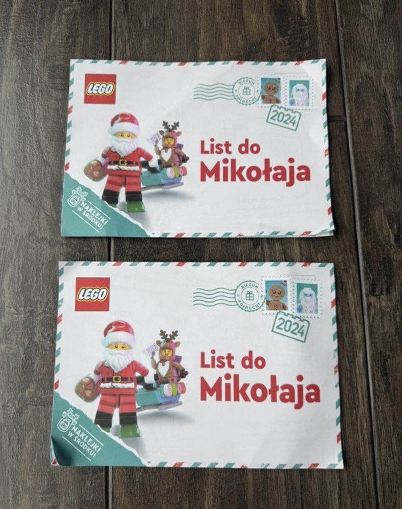 2 listy do mikołaja lego naklejki kolorowanki labirynt