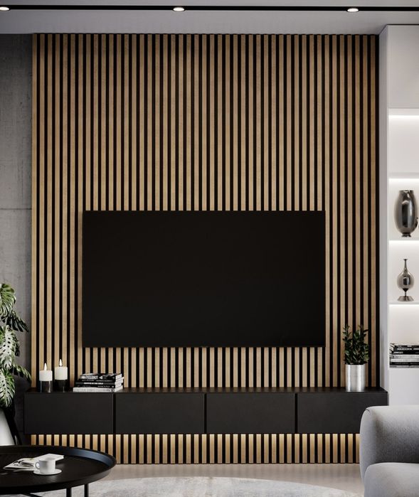 Lamele Ścienne 270x30 cm Dostawa Z klejem i mocowaniem