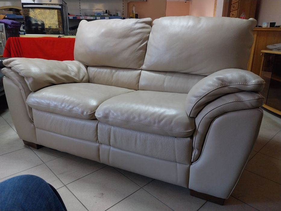 Диван шкіра бєживий 1.70м