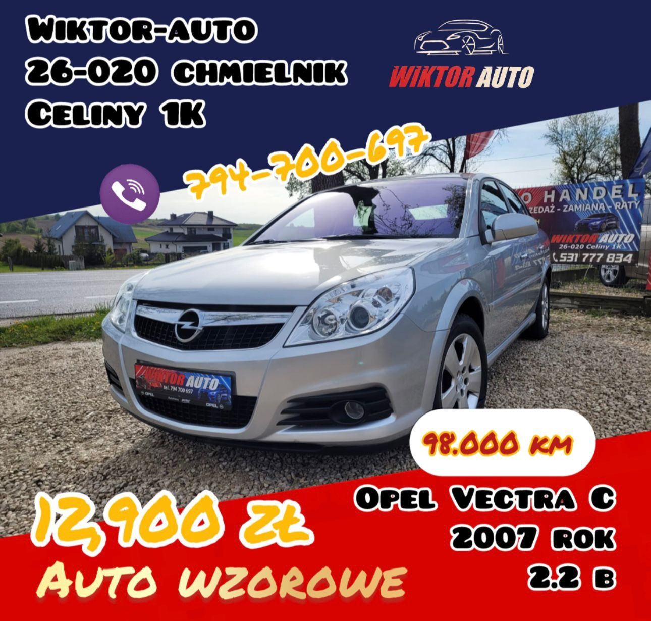 Opel Vectra C*2007 rok*2,2 B*98 przebiegu*Stan idealny*Po opłatach