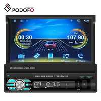 Rádio 1din android auto retrátil 7" Carplay suporte câmara AHD NOVO
