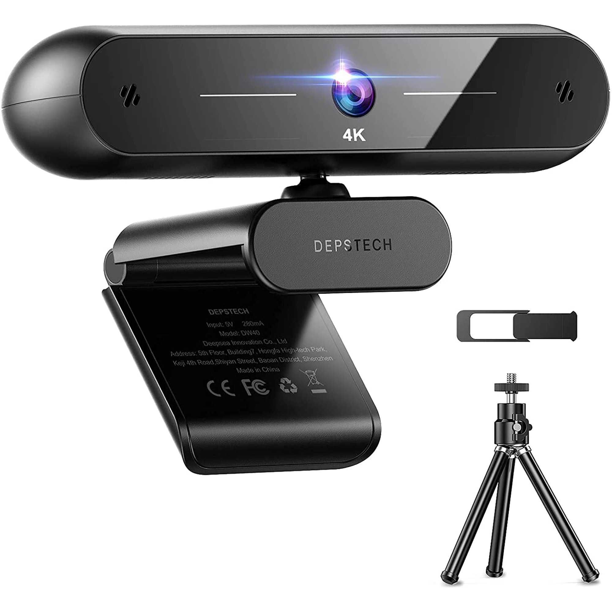 Веб-камера DEPSTECH 4K автофокус - подвійний мікрофон - шумозаглушення